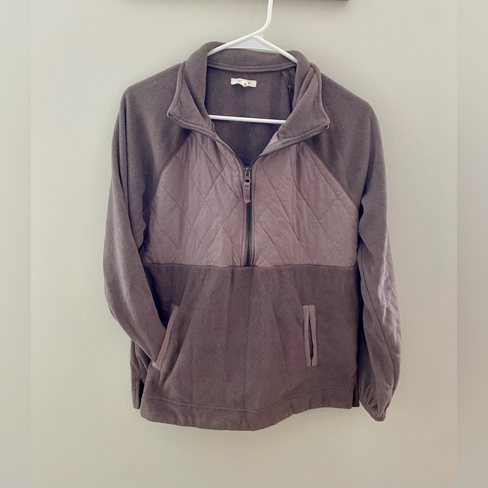 Maurices Pastel Purple Quarter Zip Fleece Pullover
